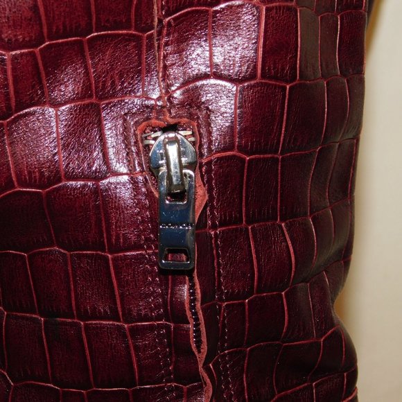 Coach Brigitte Boot Croc Embossed Knee High Boots Size 6.5 - Picture 12 of 16